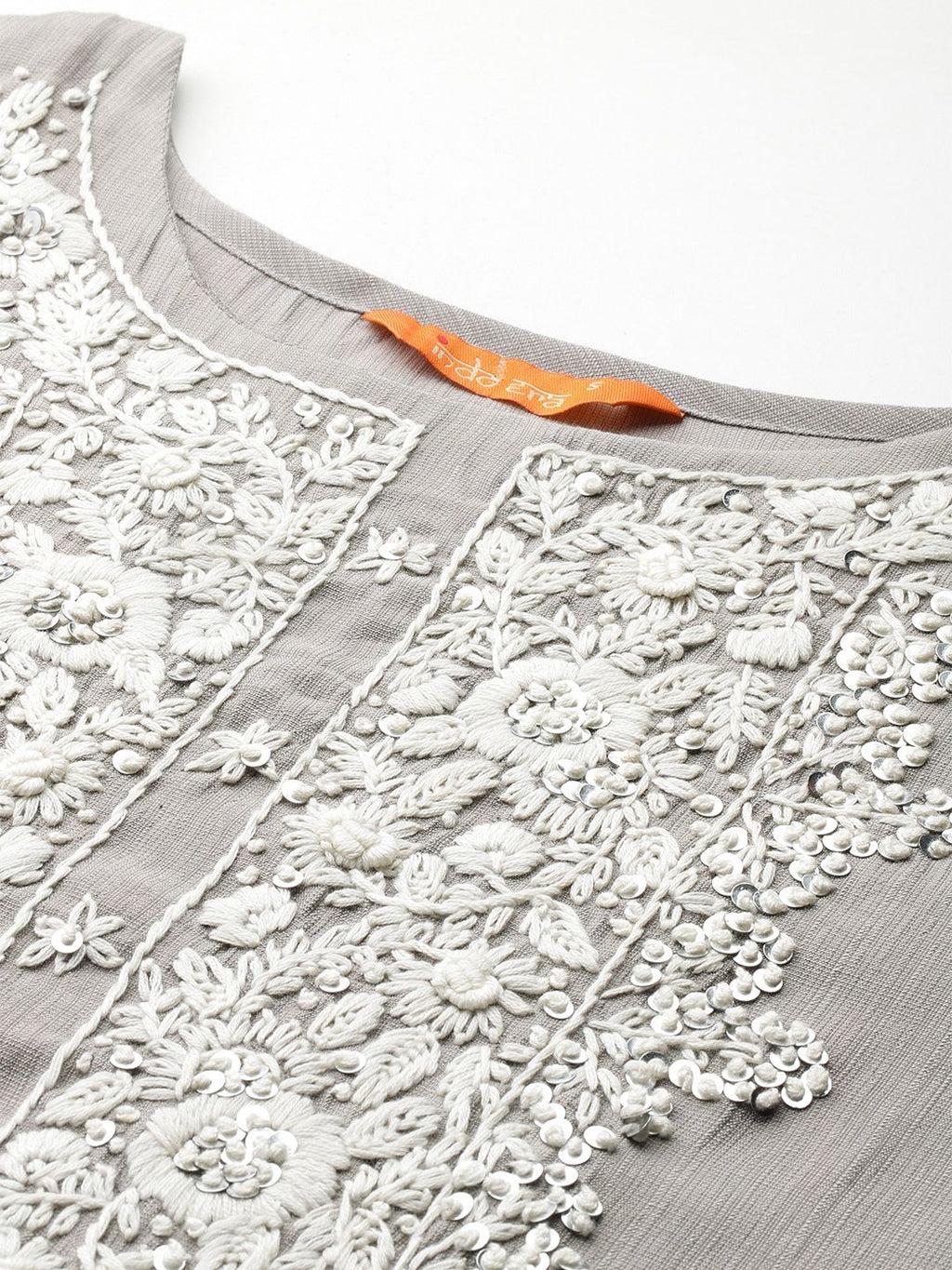 Indo Era Ethnic Motifs Embroidered Thread Work Kurta with Trousers | Grocsy