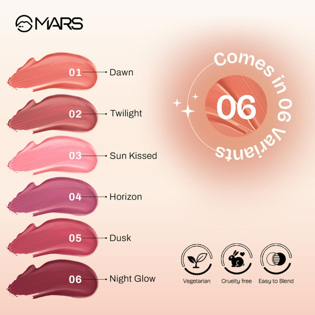 MARS Cosmetics Liquid Blush Hour Dewy-Matte Finish - 04 Horizon | Grocsy