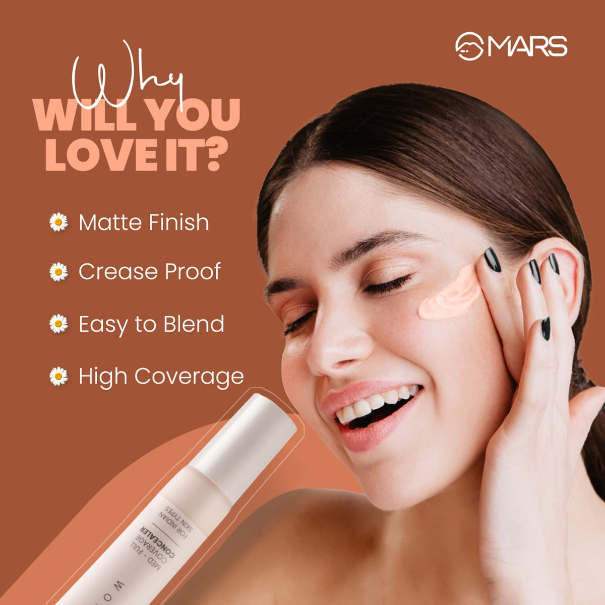 MARS Cosmetics Wonder Cover Liquid Concealer - Shade 08 | Grocsy