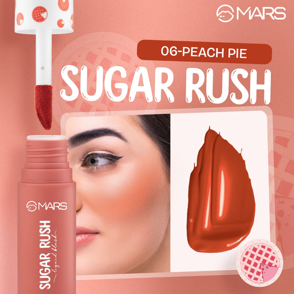 MARS Cosmetics Sugar Rush Liquid Blush - 06-Peach Pie | Grocsy