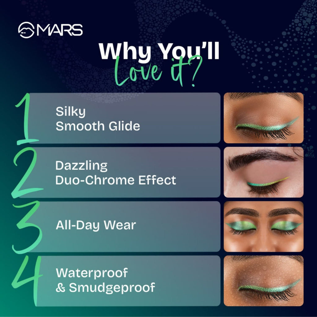 MARS Cosmetics Northern Lights In A Pencil Eyeliner - 01-Swedish Aurora | Grocsy