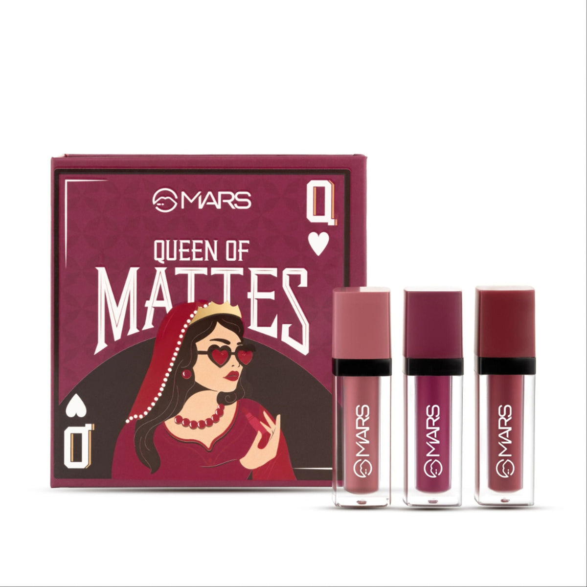 MARS Cosmetics Queen Of Mattes Reds & Maroons Liquid Lipsticks - Plums Maroons | Grocsy