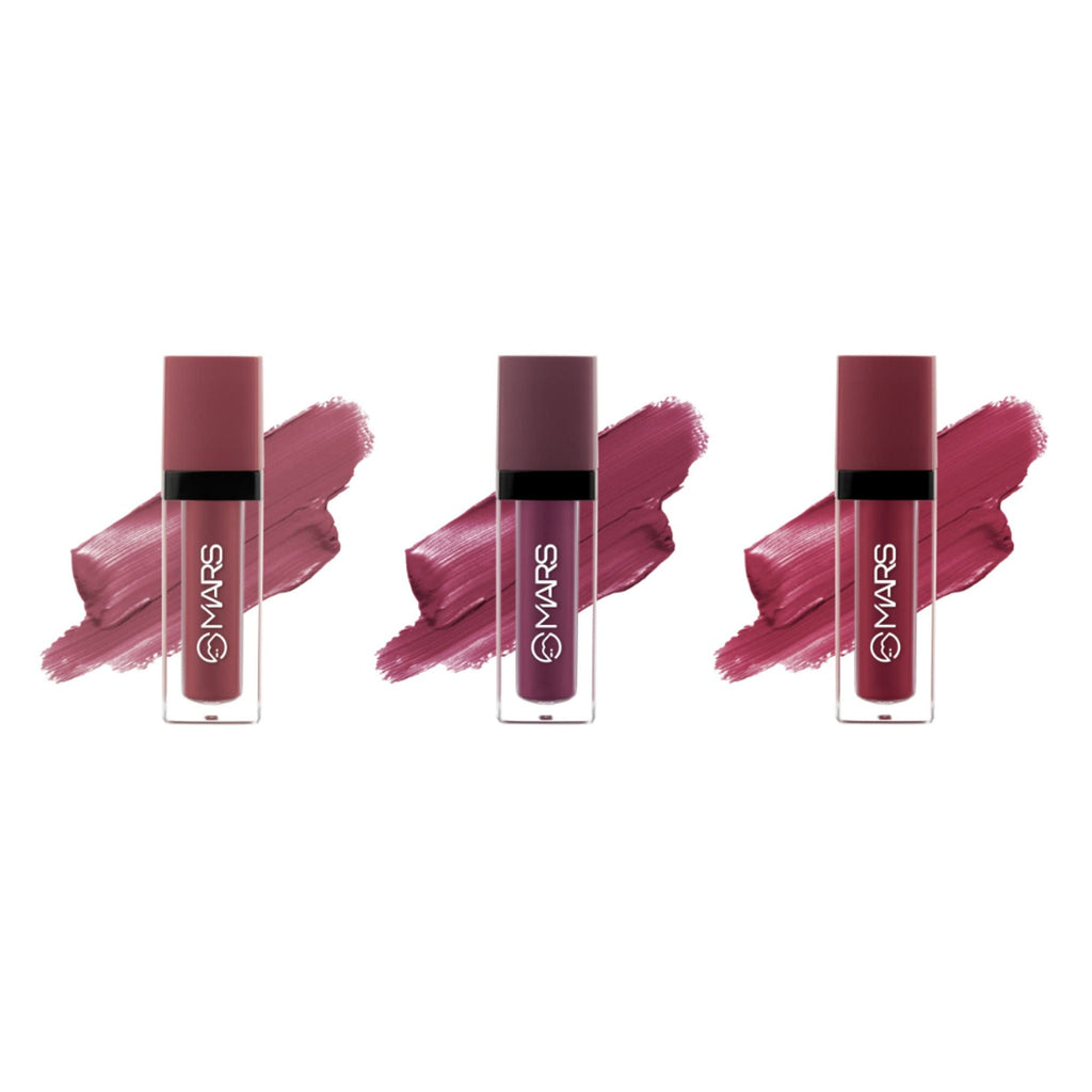 MARS Cosmetics Queen Of Mattes Reds & Maroons Liquid Lipsticks - Plums Maroons | Grocsy