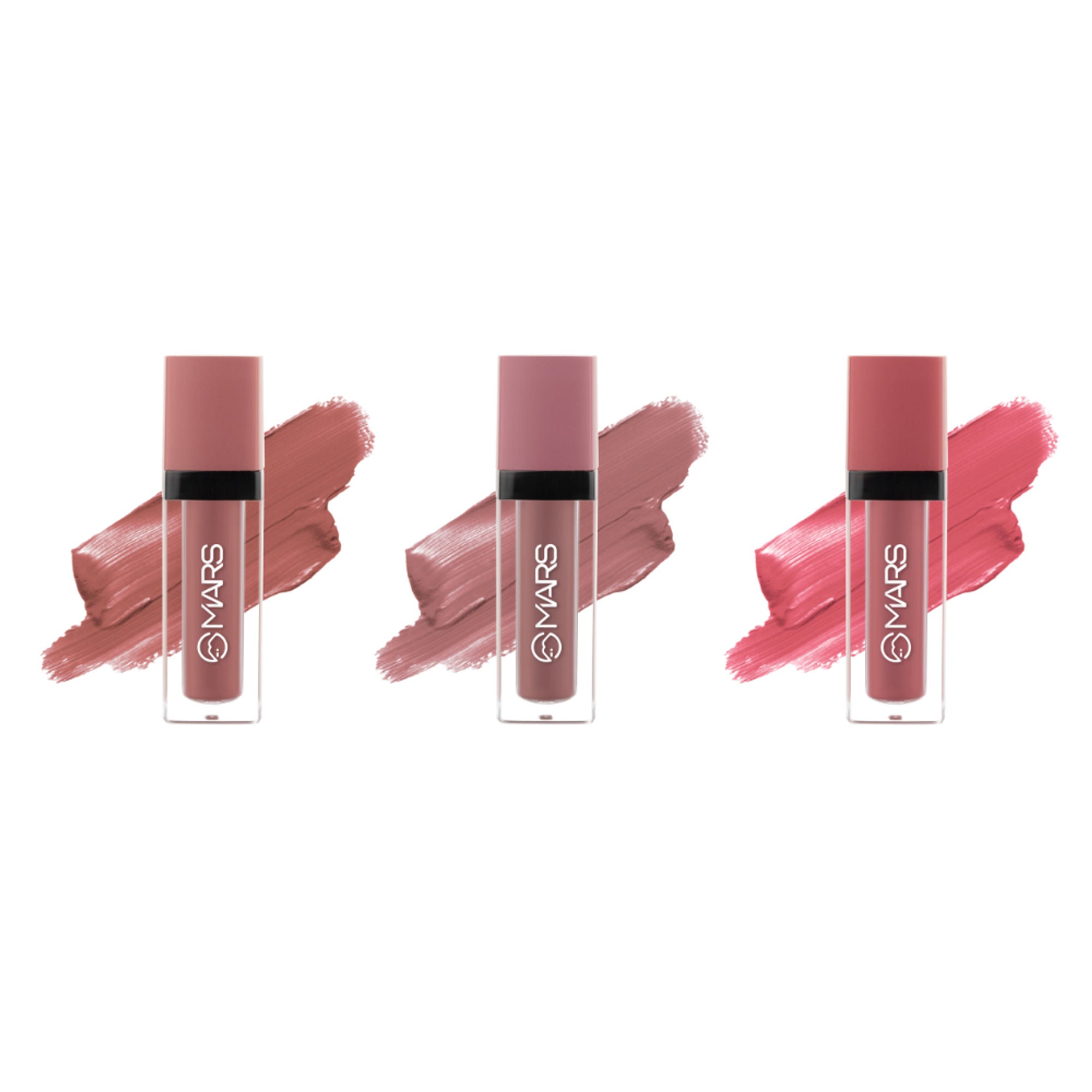 MARS Cosmetics Queen Of Mattes Reds & Maroons Liquid Lipsticks - Peaches Nude | Grocsy