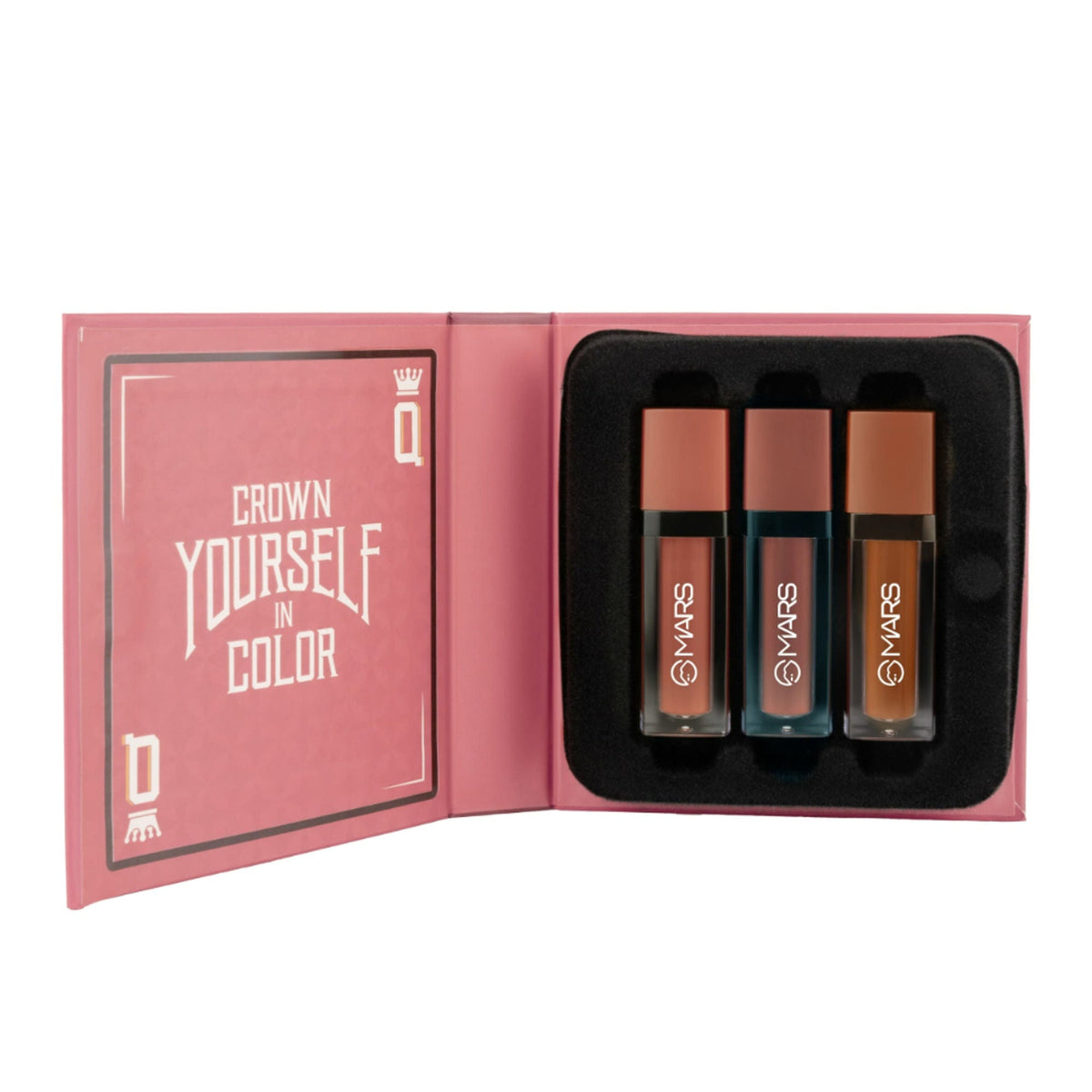 MARS Cosmetics Queen Of Mattes Reds & Maroons Liquid Lipsticks - Blushed Nudes | Grocsy