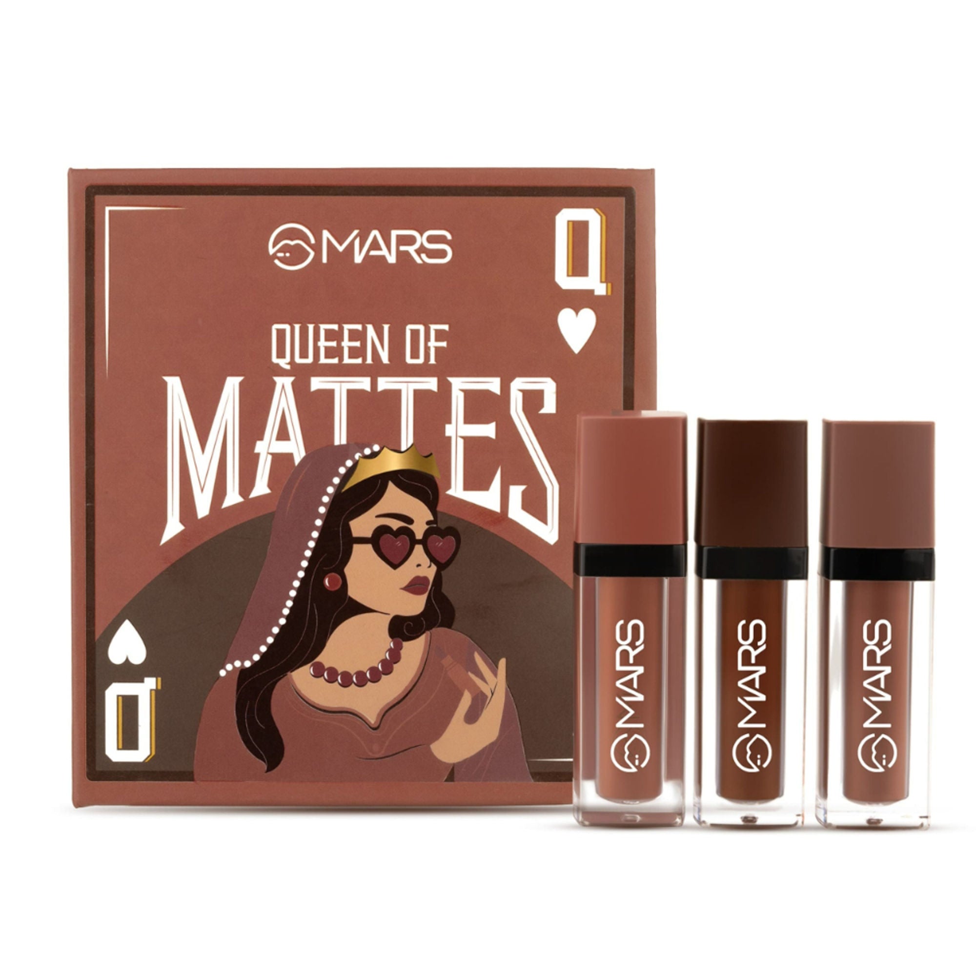 MARS Cosmetics Queen Of Mattes Reds & Maroons Liquid Lipsticks - Browns | Grocsy