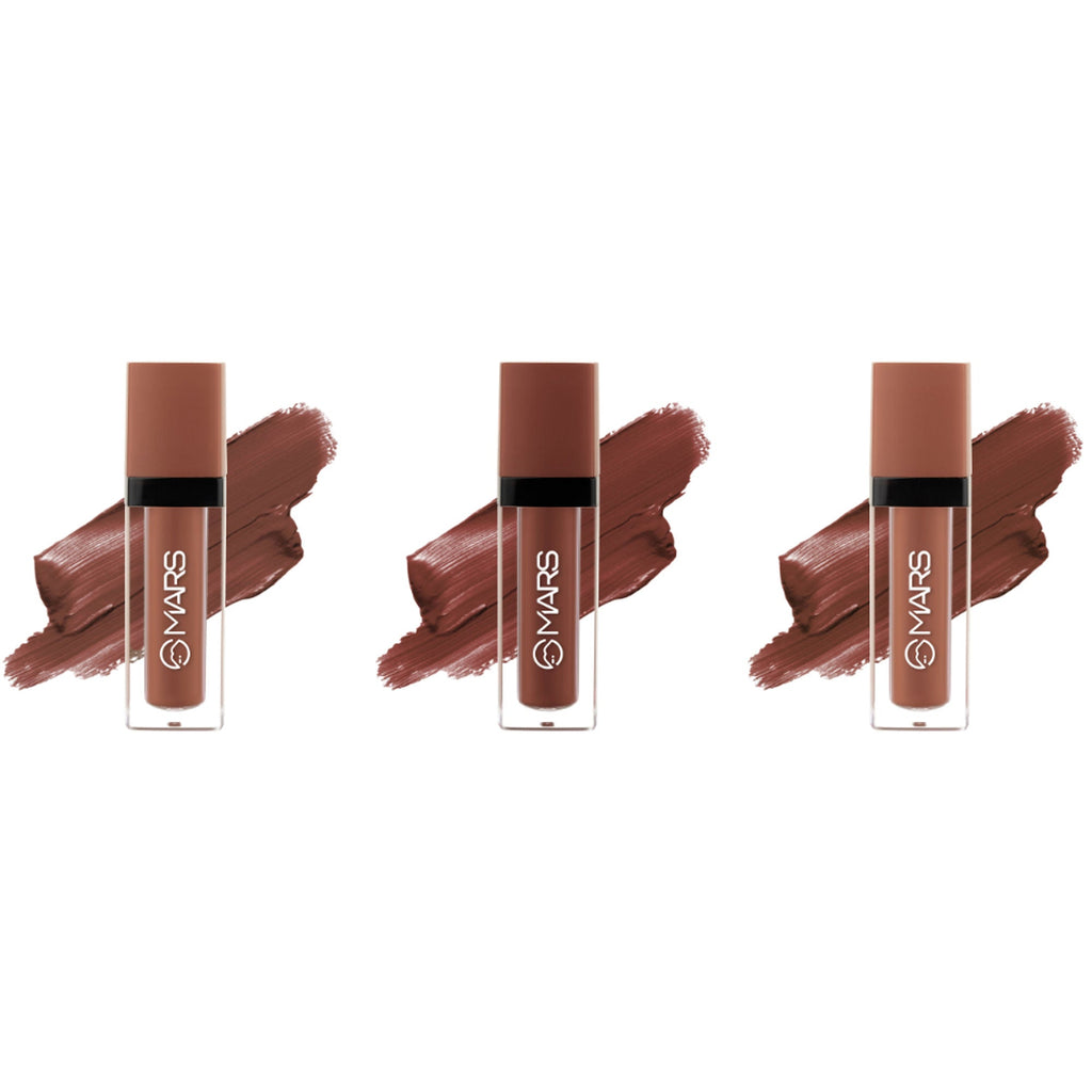 MARS Cosmetics Queen Of Mattes Reds & Maroons Liquid Lipsticks - Browns | Grocsy