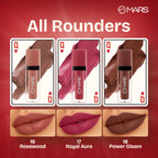 MARS Cosmetics Queen Of Mattes Reds & Maroons Liquid Lipsticks - All Rounder | Grocsy