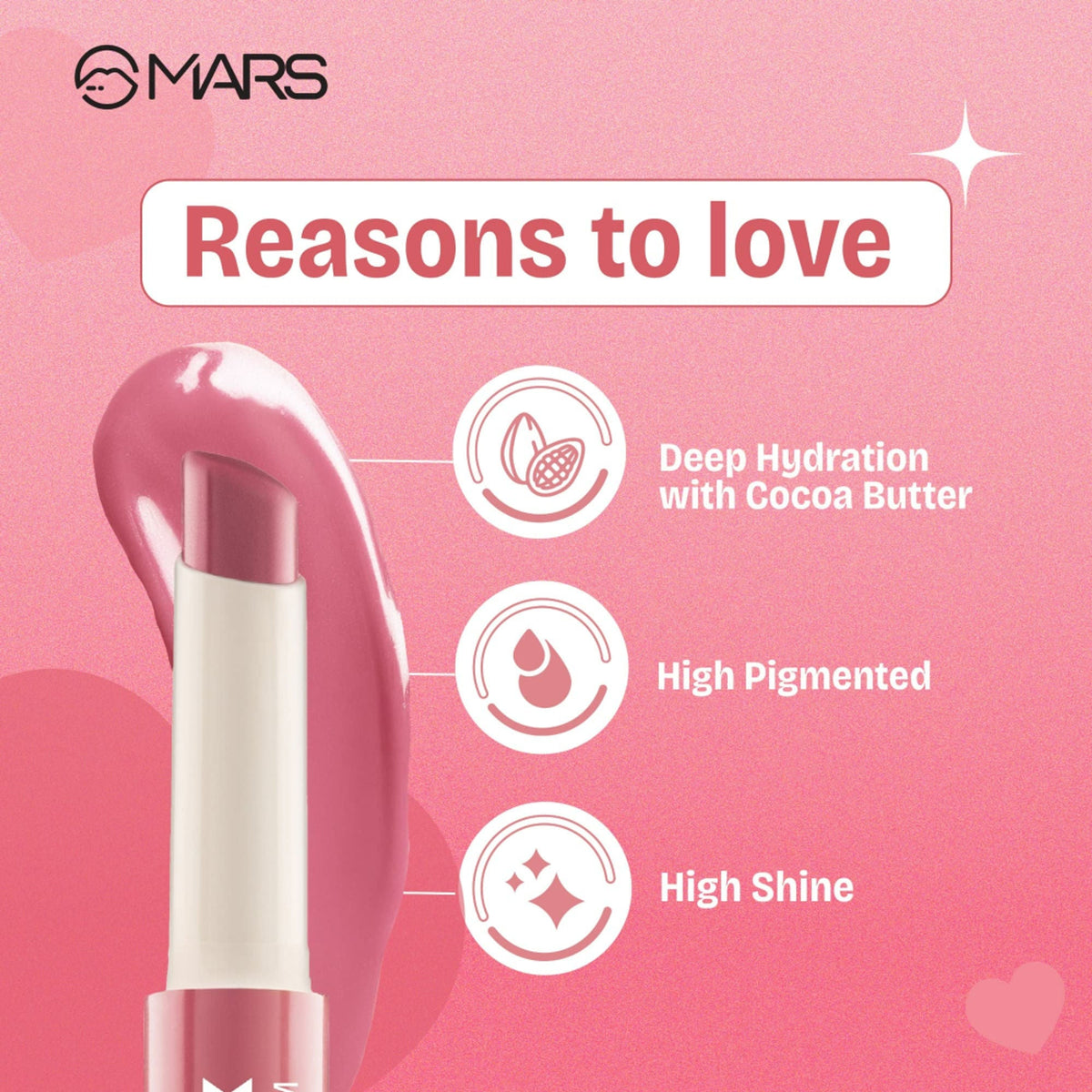 MARS Cosmetics Click Stix Gloss Lip Balm - 02-barely Pink | Grocsy