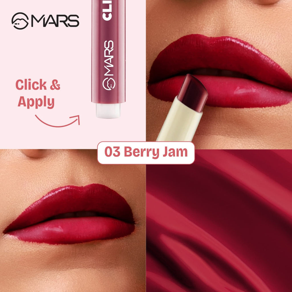 MARS Cosmetics Click Stix Gloss Lip Balm - 03-berry Jam | Grocsy