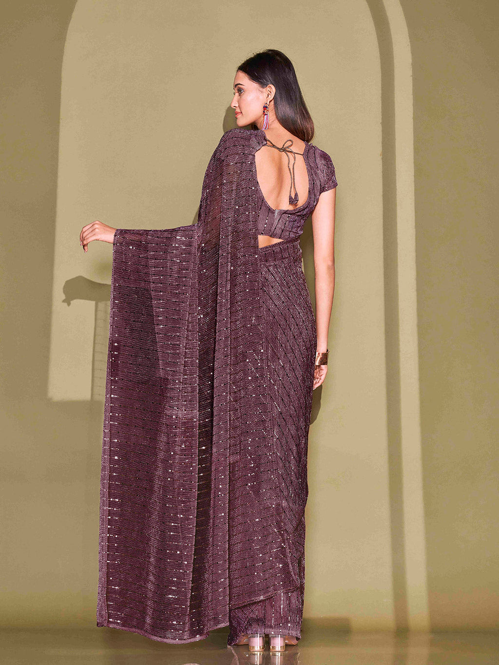 Tikhi Imli Sequinned Embellished Saree | Grocsy