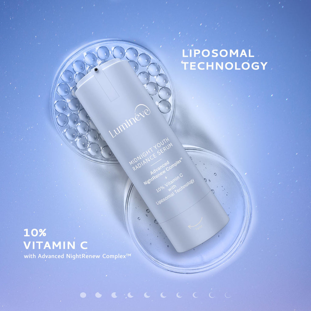 Lumineve 10% Vitamin C Face Serum for Bright, Even-Toned Skin with Advanced NightRenew Complex | Grocsy