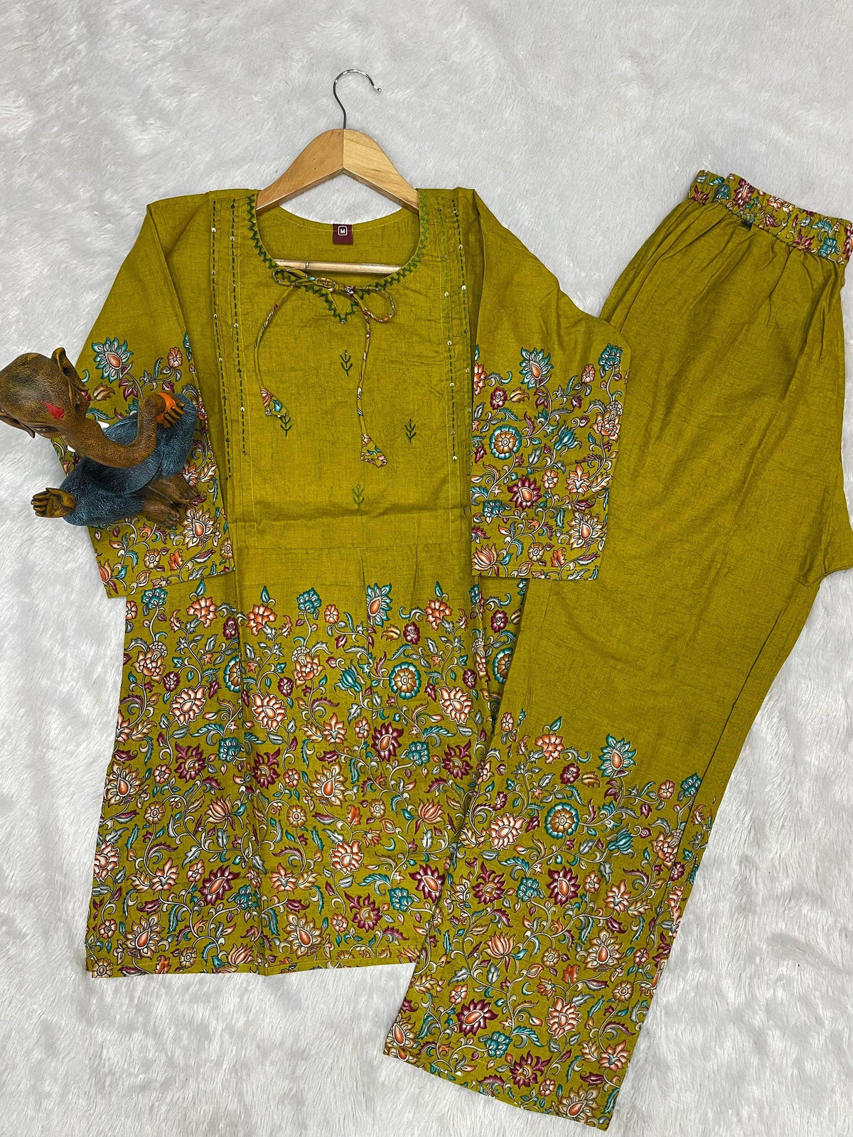 Lorenvalley Fashion Parrot Pure Cotton Elegant & Trendy Printed Design Co-Ord Set | Grocsy