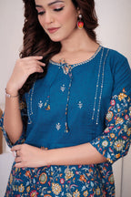 Lorenvalley Fashion Rama Pure Cotton Elegant & Trendy Printed Design Co-Ord Set | Grocsy