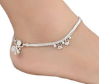 AanyaCentric Silver Plated Traditional Anklets Payal - Classic and Stylish for Women and Girls | Grocsy