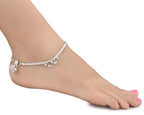 AanyaCentric Silver Plated Traditional Anklets Payal - Classic and Stylish for Women and Girls | Grocsy