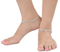 AanyaCentric Silver Plated Traditional Anklets Payal - Classic and Stylish for Women and Girls | Grocsy