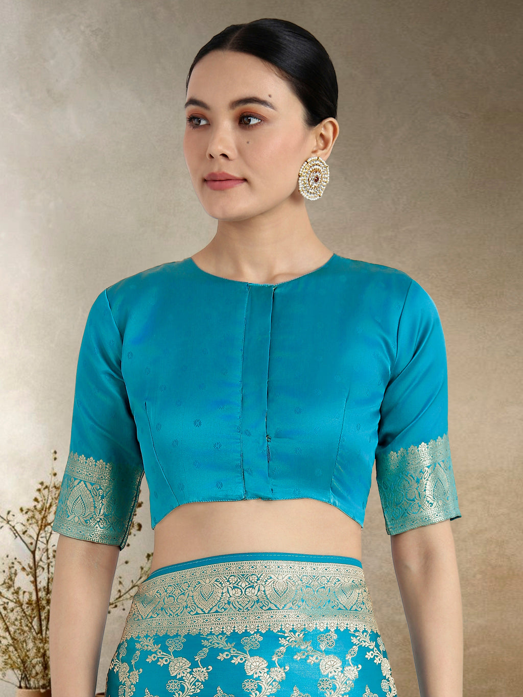 Monjolika Fashion Effervescent Aqua blue Soft Banarasi Satin Silk Saree With Elision Blouse Piece | Grocsy