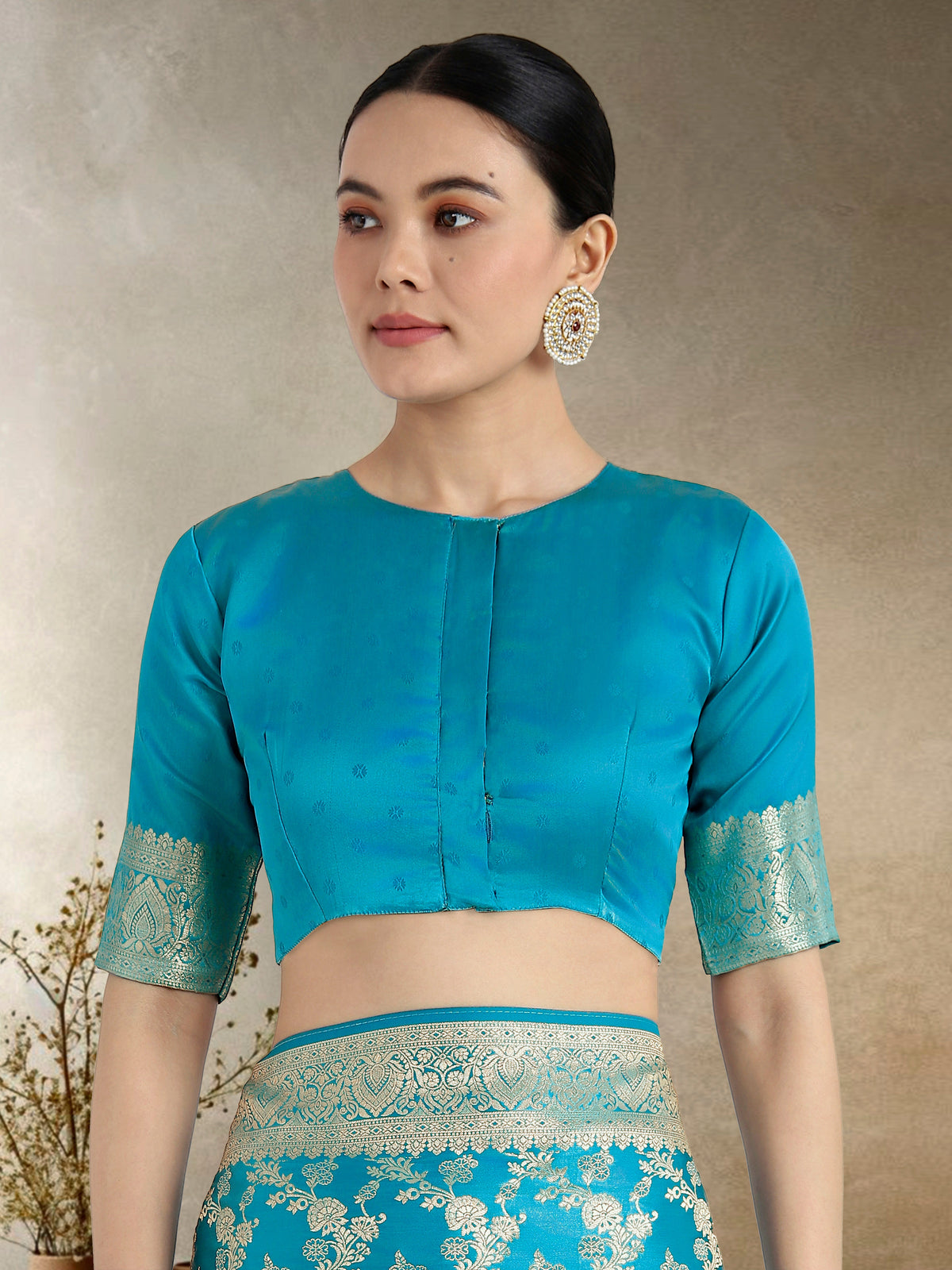 Monjolika Fashion Effervescent Aqua blue Soft Banarasi Satin Silk Saree With Elision Blouse Piece | Grocsy