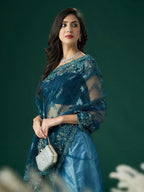 kasee Embellished Zari Sequinned Saree | Grocsy
