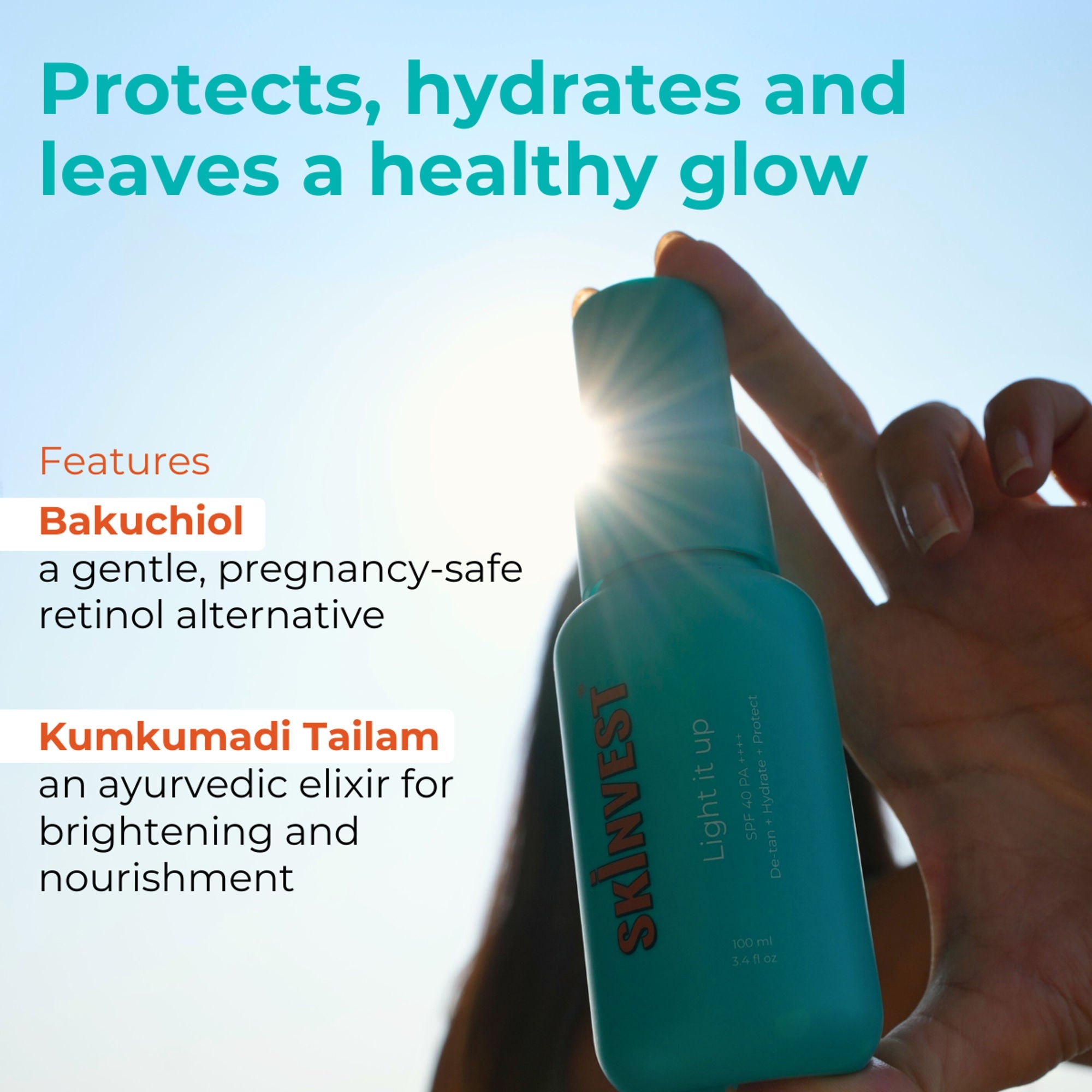 Skinvest Light it up Body Sunscreen + De-Tan Spray SPF 40 PA ++++ | Grocsy