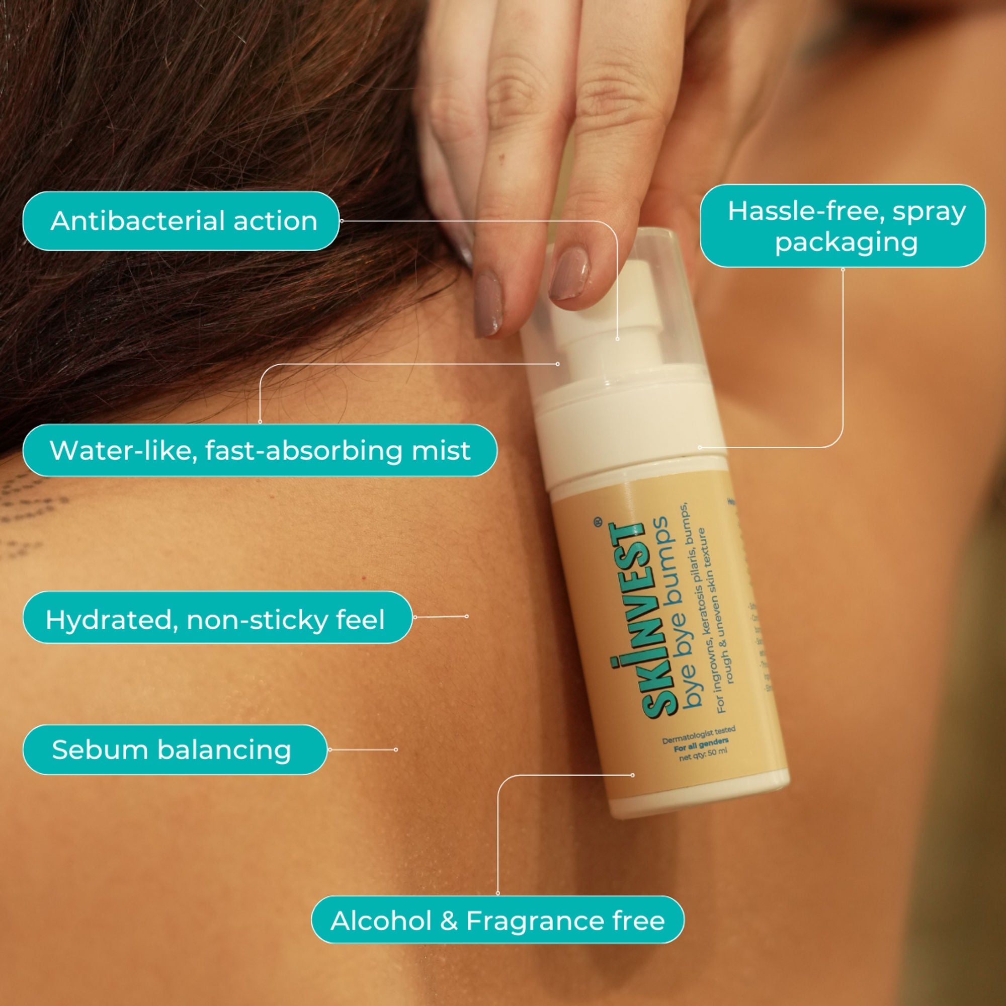 Skinvest Bye Bye Bumps - Exfoliating Body Mist | Grocsy