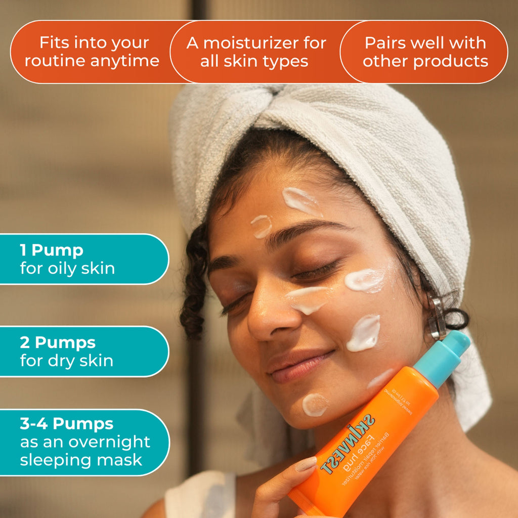 Skinvest Face Hug Barrier Repair Moisturizer 70% Rice water | Grocsy