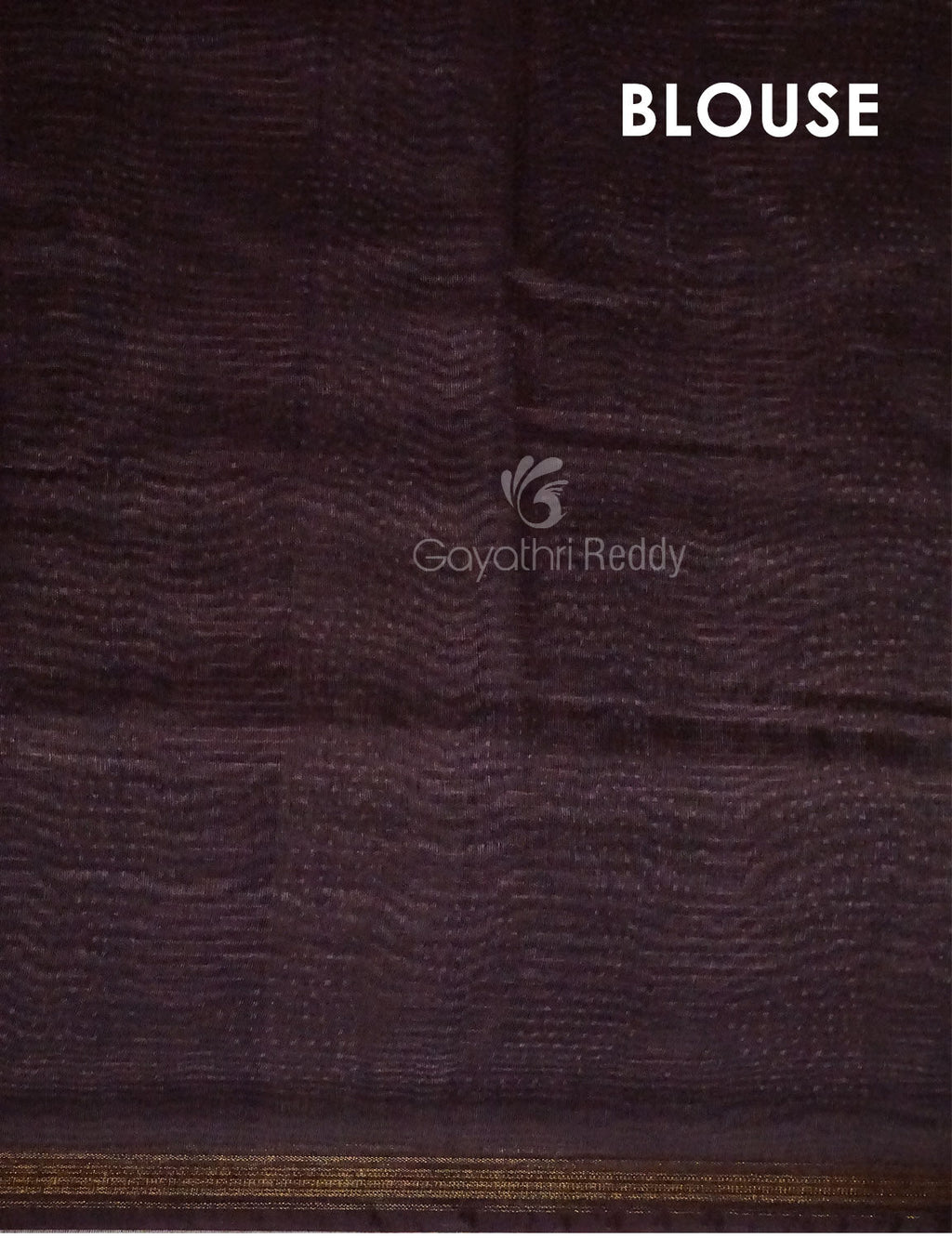 Dark Wine Geometrical Design Semi Chanderi Saree By Gayathri Reddy Designer Studio | Grocsy