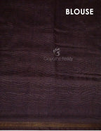 Dark Wine Geometrical Design Semi Chanderi Saree By Gayathri Reddy Designer Studio | Grocsy