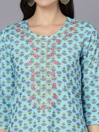 HERE&NOW Women Ethnic Motifs Printed Flared Sleeves Kurta | Grocsy