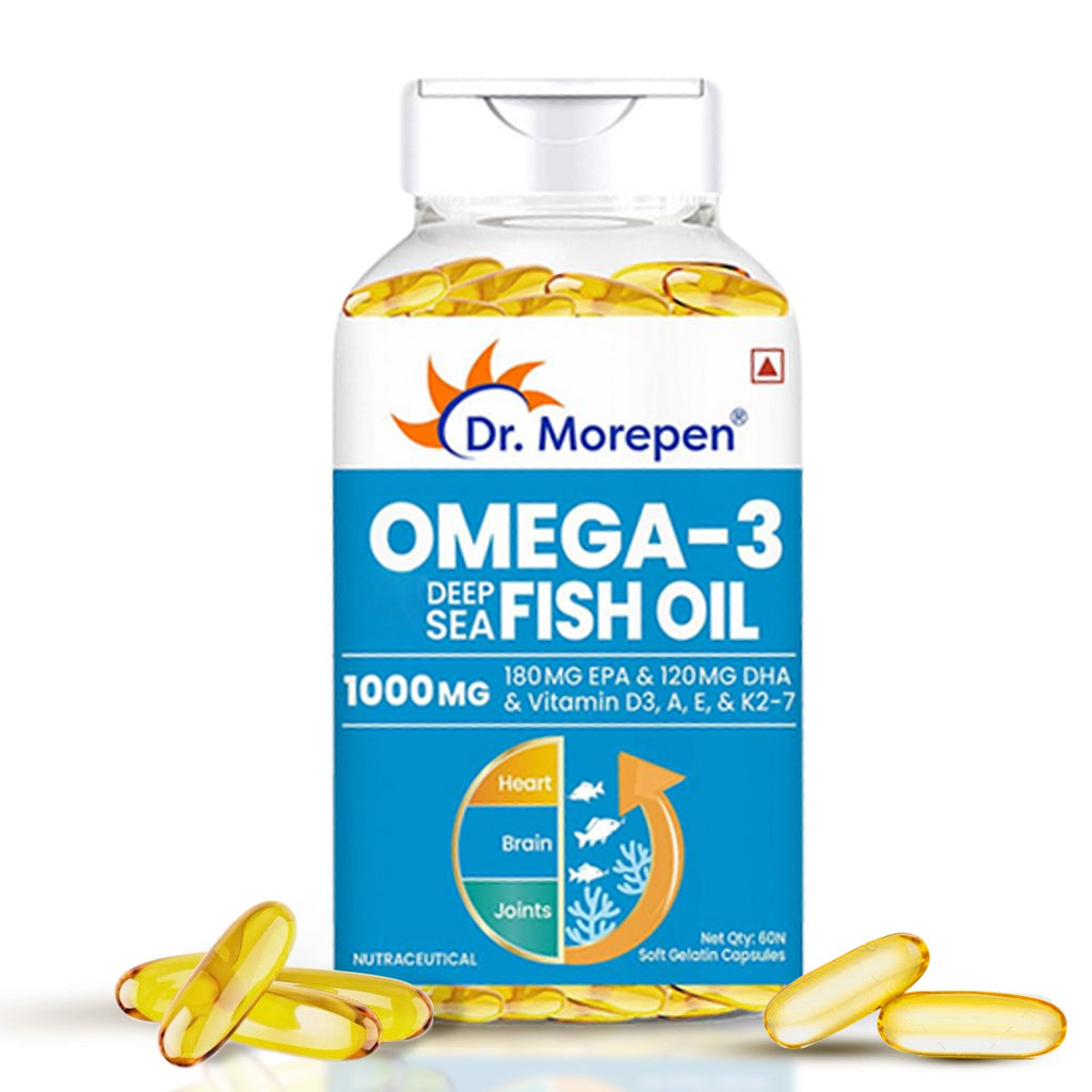 Dr. Morepen Omega 3 Deep Sea Fish Oil Softgels | Grocsy