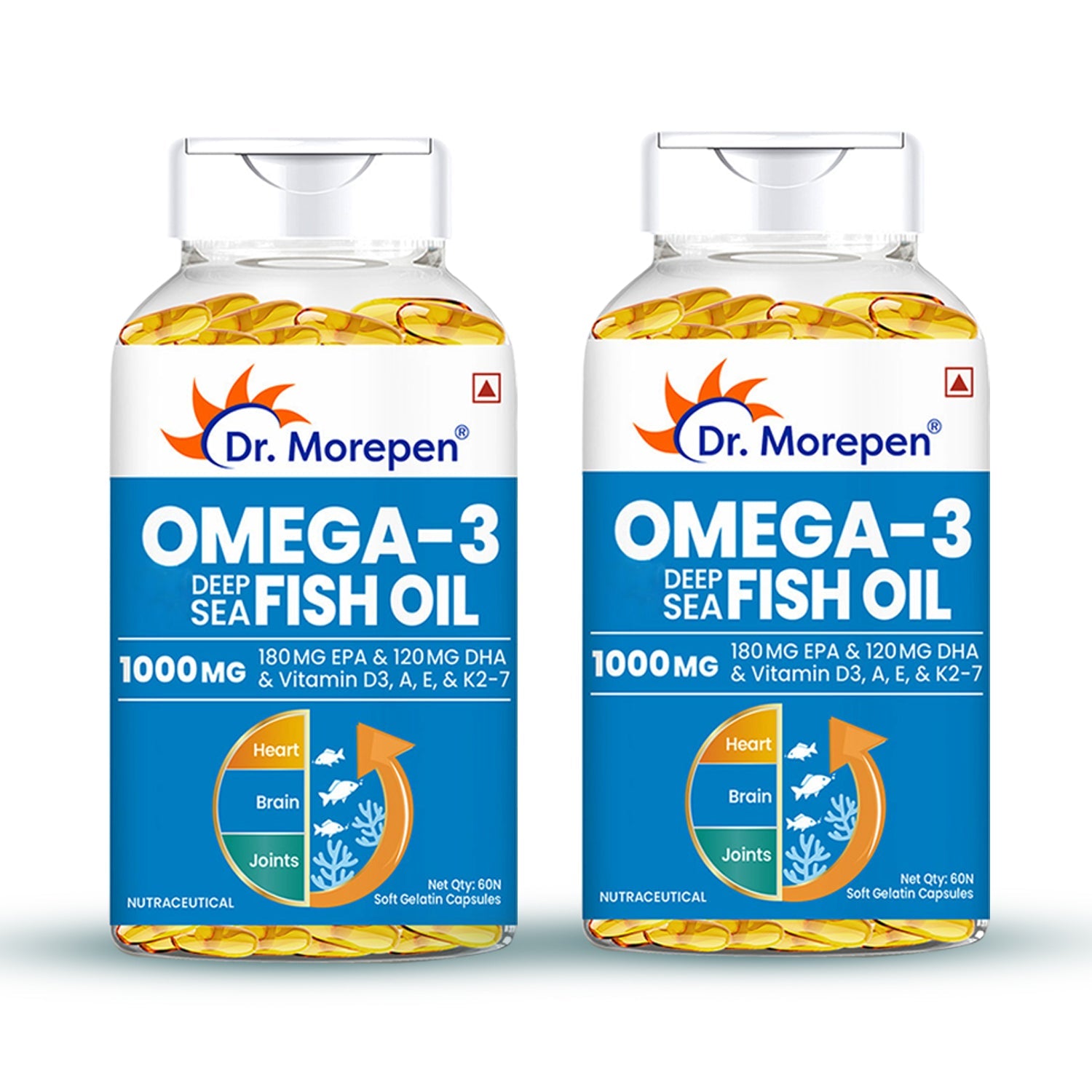 Dr. Morepen Omega 3 Deep Sea Fish Oil Softgels | Grocsy
