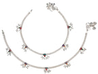 AanyaCentric Silver Plated Traditional Anklets Payal - Classic and Stylish for Women and Girls | Grocsy