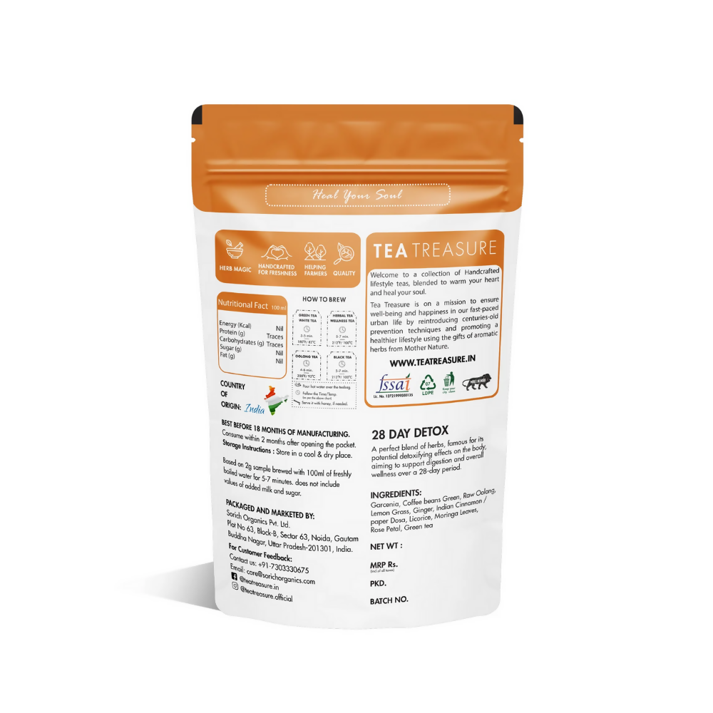 Tea Treasure 28 Days Detox Tea - Loose Leaf | Grocsy