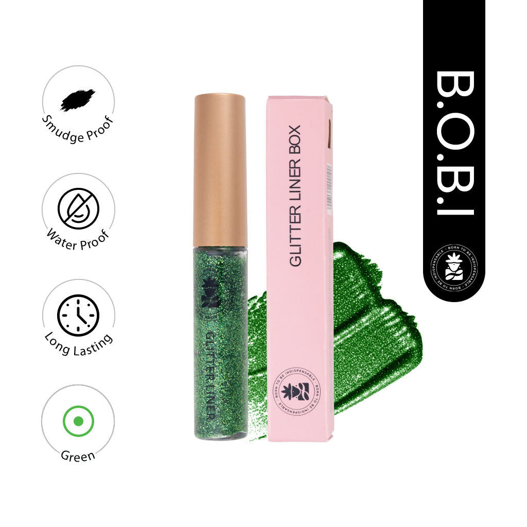 BOBI Glitter Eyeliner Green Diamond Sparkle Finish | Grocsy