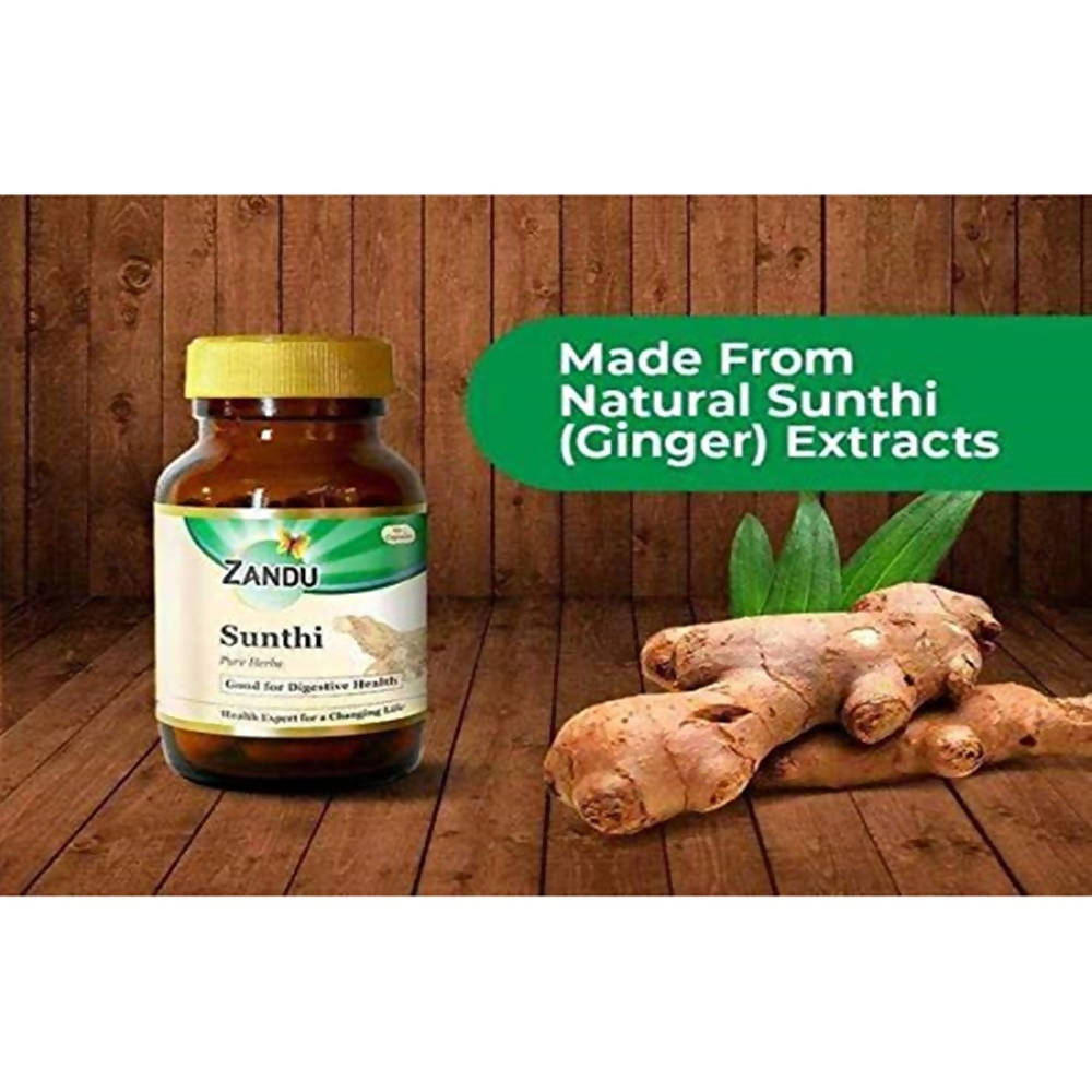 Zandu Sunthi Pure Herbs Capsules Good For Digestive Health | Grocsy