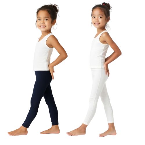 Chilins Lycra Blue,White Cotton Legging for Girls | Grocsy