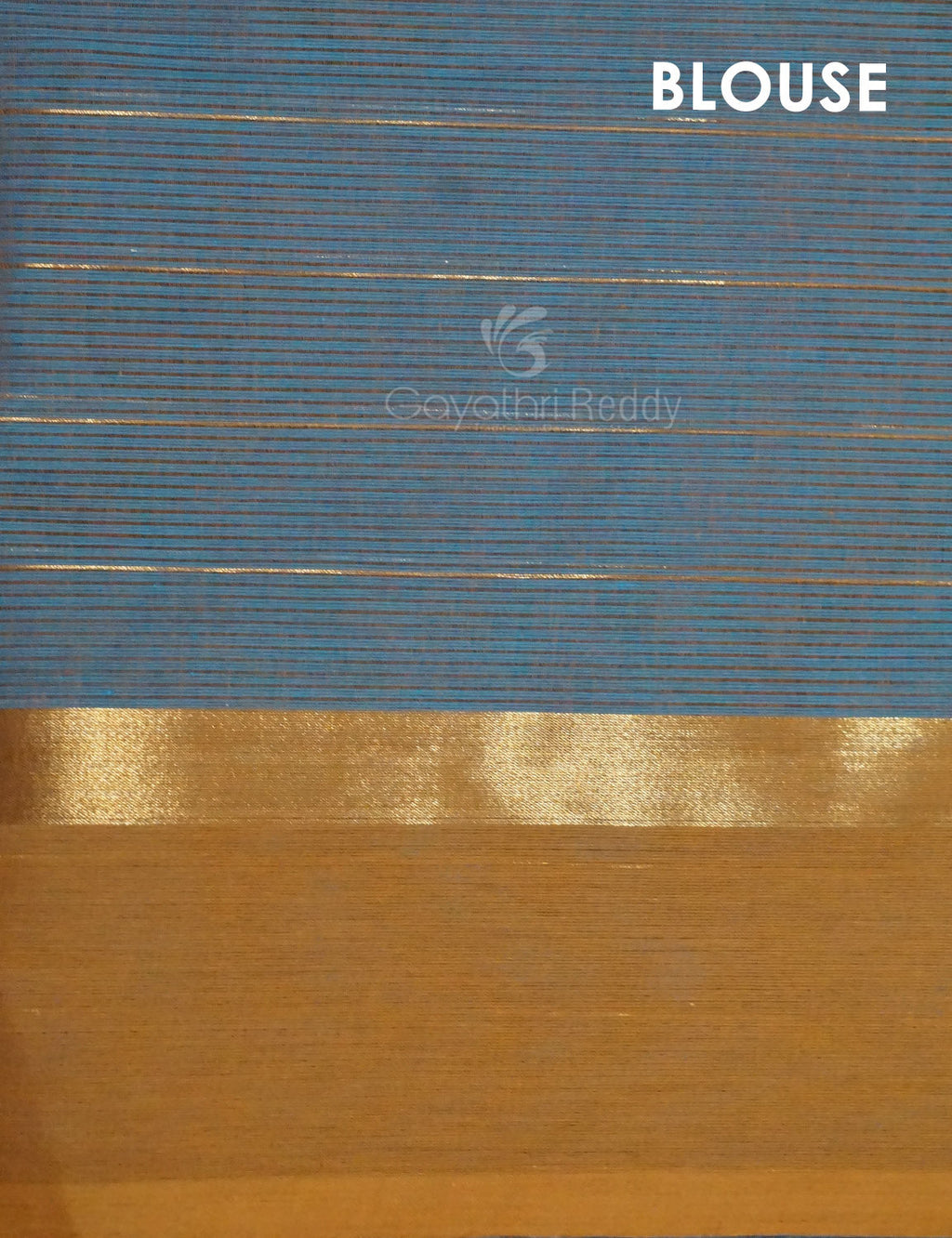 Dual Shade of Sky Blue And Grey Pure Mangalgiri Cotton By Gayathri Reddy Designer Studio | Grocsy