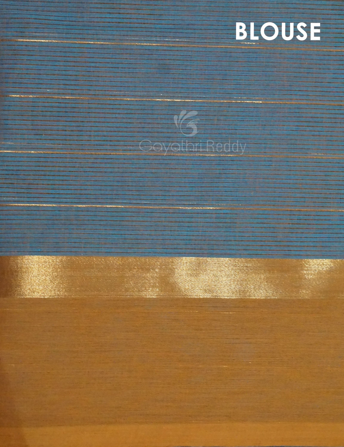 Dual Shade of Sky Blue And Grey Pure Mangalgiri Cotton By Gayathri Reddy Designer Studio | Grocsy