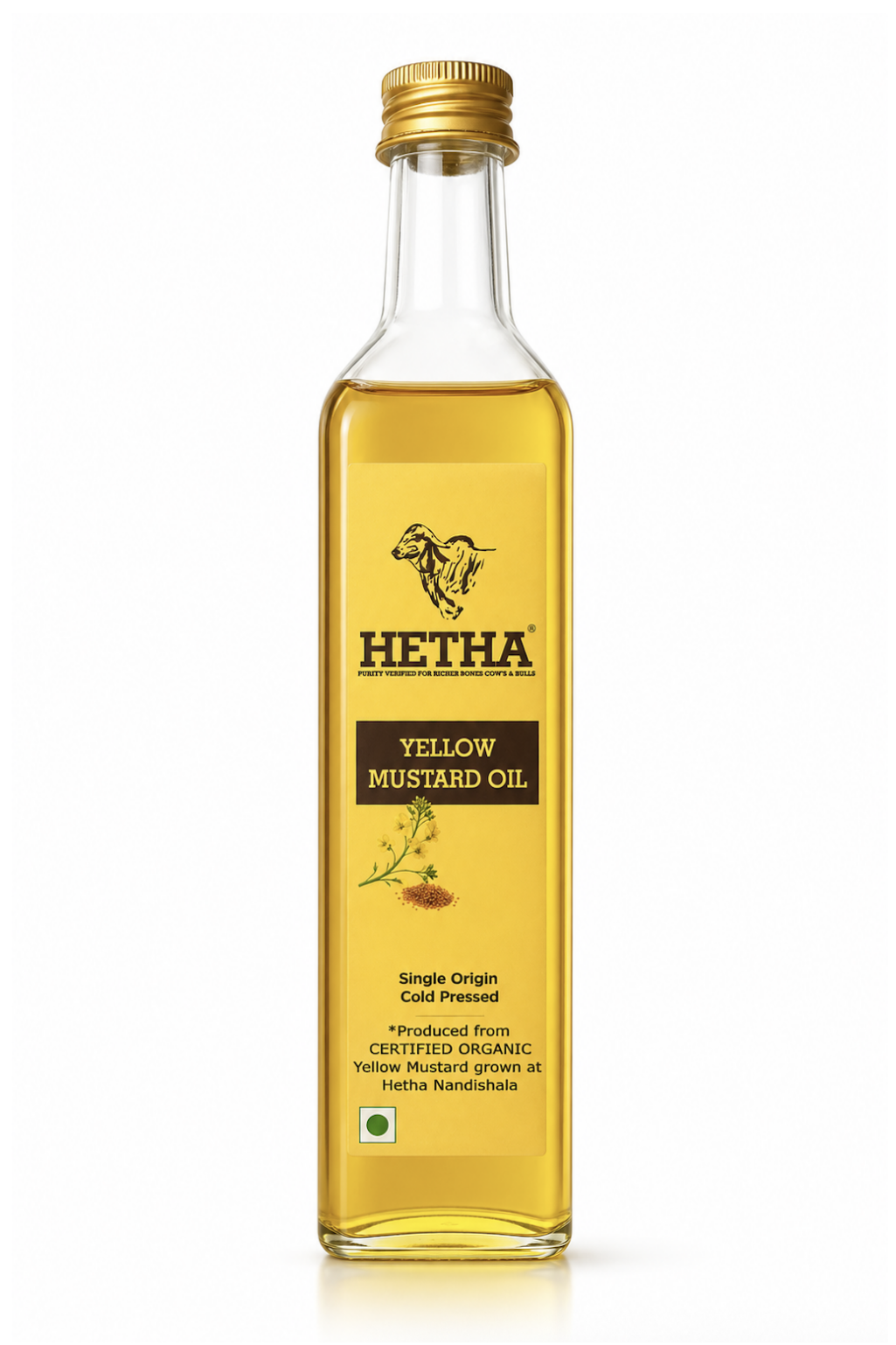 Hetha Yellow Mustard Oil - Single Origin | Cold Pressed | Grocsy