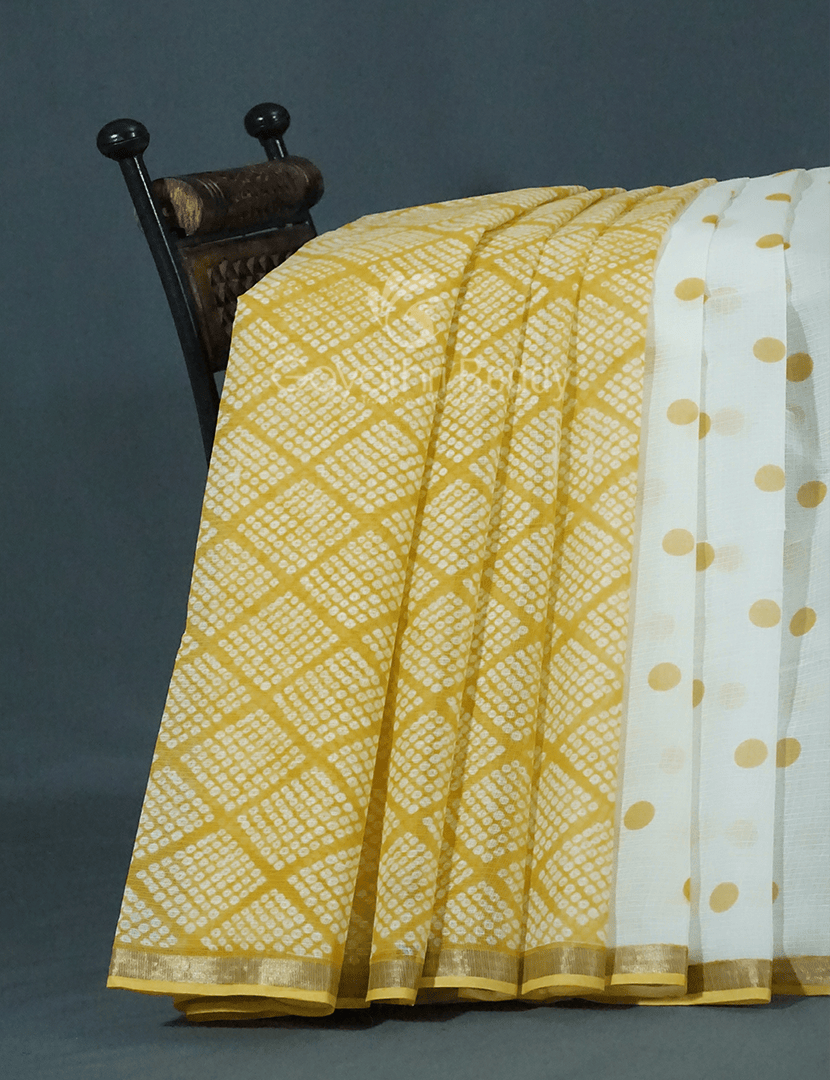 Shades of Cream And Dry Mehendi Colour With Patli Pallu Design Pure Kota Cotton Saree By Gayathri Reddy Designer Studio | Grocsy