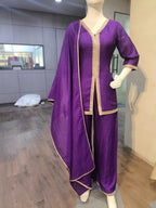 Anaita Purple Stylish Readymade Co-Ords Set | Grocsy