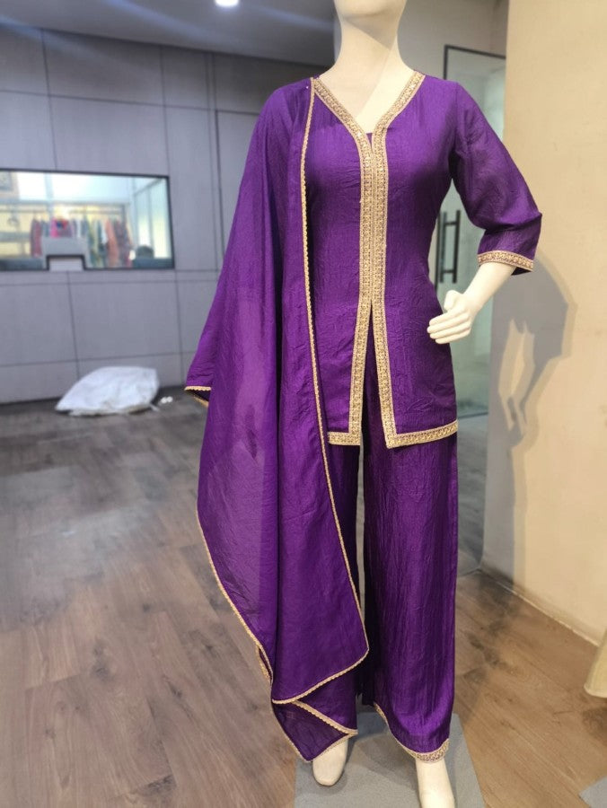 Anaita Purple Stylish Readymade Co-Ords Set | Grocsy