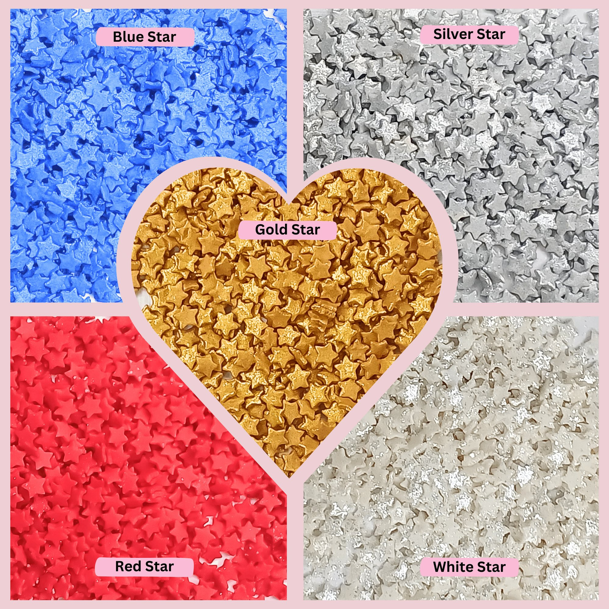 Confect Mix Blue, Red, Silver, White & Gold Patriotic Sprinkles | Mighty Hero Sprinkles | Grocsy