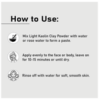 Minature Light Kaolin Clay Powder | Grocsy