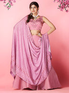Myra Lilac Art Silk Designer Lehenga | Grocsy