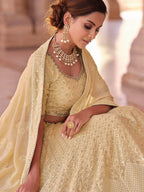 Myra Off White Embroidered Designer Lehenga Choli | Grocsy
