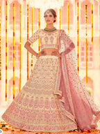 Myra Yellow Crepe Embroidered Designer Lehenga | Grocsy