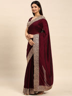 kasee Embellished Embroidered Designer Saree | Grocsy
