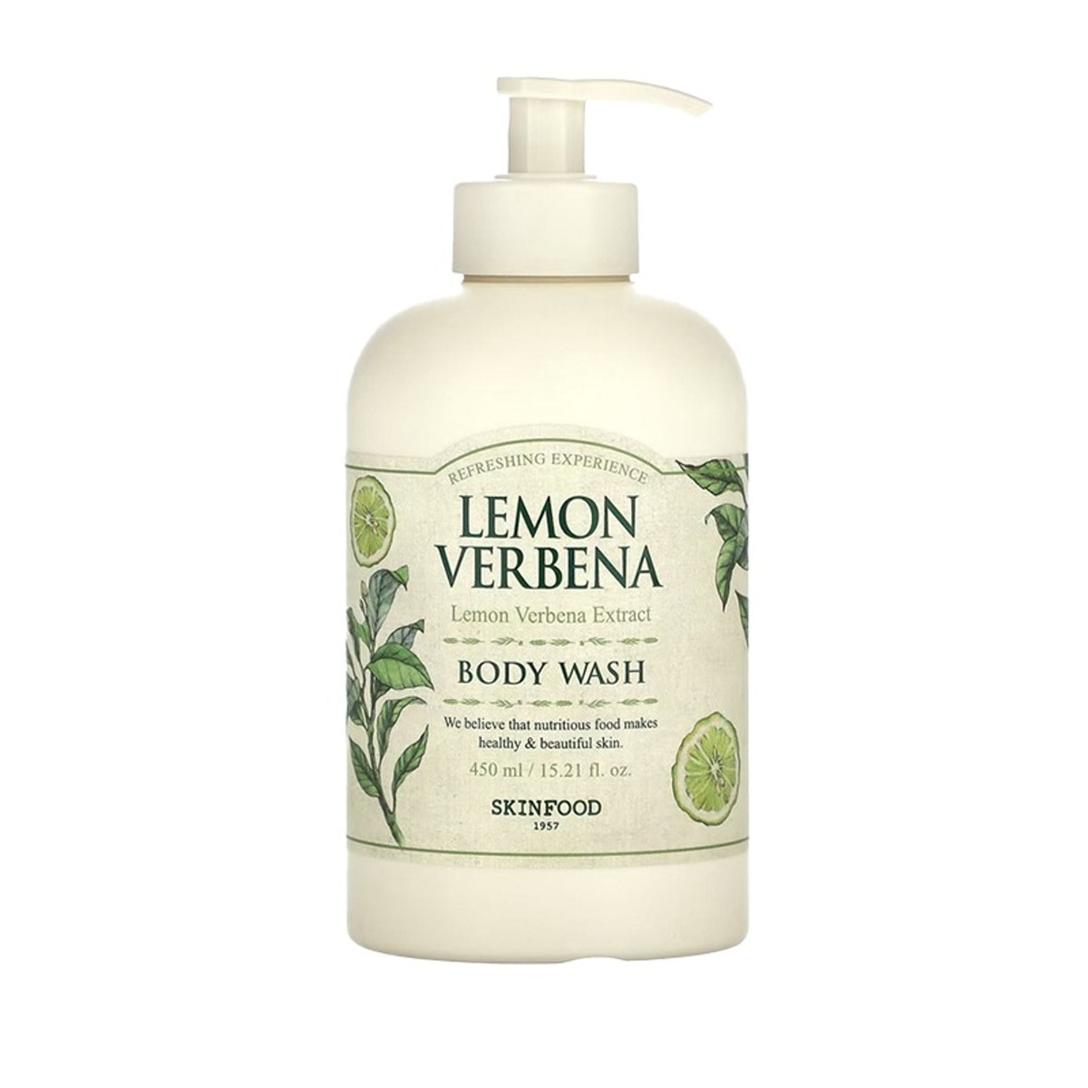 Skinfood Lemon Verbena Body Wash - Energizing, Hydrating, Skin Revitalizing | Grocsy
